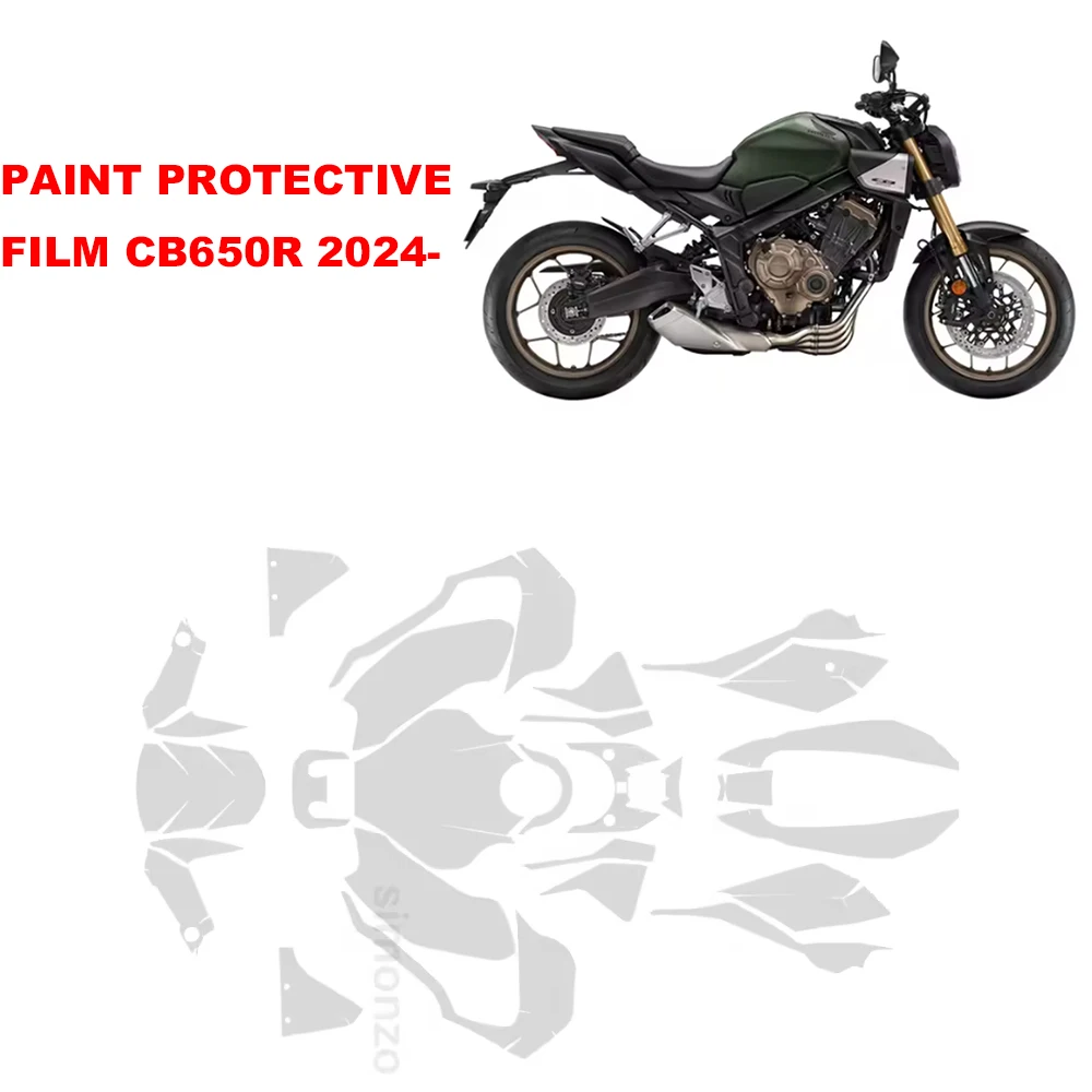 For HONDA CB650R PPF Motorcycle TPU Transparent Anti-skid Self-repairing Protective Film Anti-UV Paint Protection Film