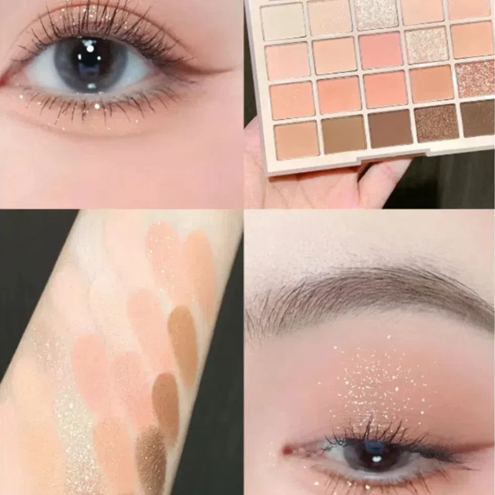 20 Colors Low Saturation Korean Eyeshadow Palette Purple Matte Pearlescent Long Lasting Waterproof Glitter Eye Shadow Eye Makeup