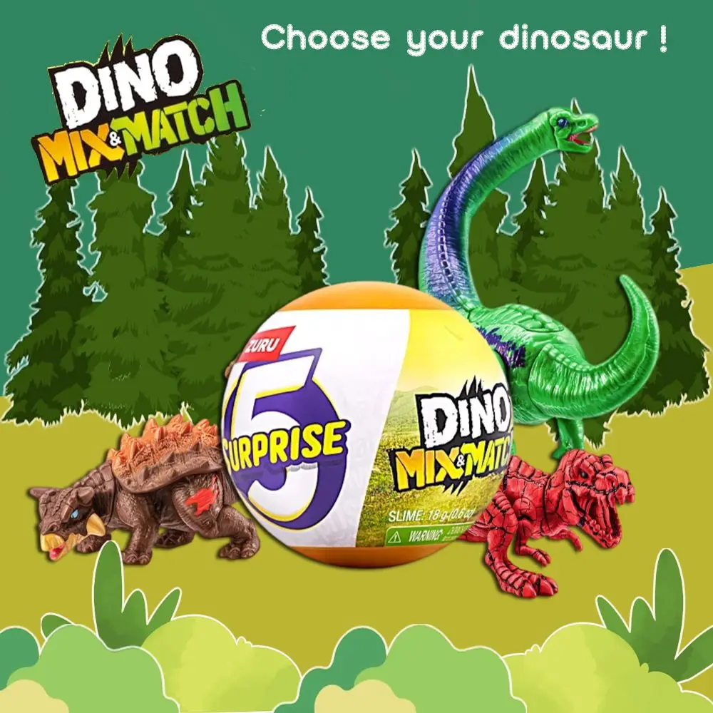 

5 Surprise Dino Mix & Match от ZURU Surprise: коллекционные игрушки для мальчиков от 3 лет, игрушки-сюрпризы для детей, которые можно комбинировать и соединять