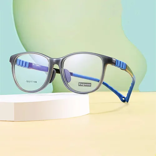 Imagen 2 del producto Gafas de silicona para niños, patillas desmontables, flexibles, súper claras, marrones, para niño grande y niña, gafas deportivas suaves adecuadas