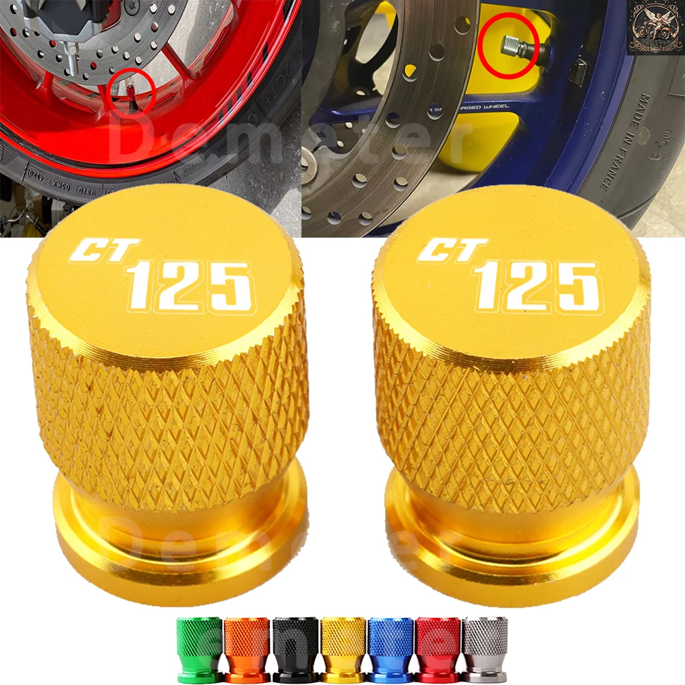 For HONDA CT125 CT 125 Hunter Cub Universal Accessories CNC Aluminum Wheel Tyre Valve Cap Air Port Cover Cap Motorcycle