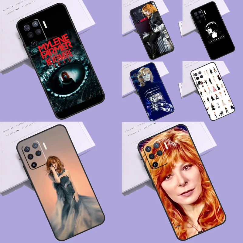 Mylene Farmer Case Cover For OPPO A78 A98 A15 A17 A54 A74 A94 A77 A52 A72 A5 A9 A53 A16 A76 A96 A54s A57s