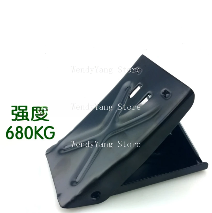 1PC Car Truck Wheel Tire Antislip Chock Stop Block Slope Anti-slip Black Thick Steel Plate Fixed Tires Reverse Pad Slope Chock