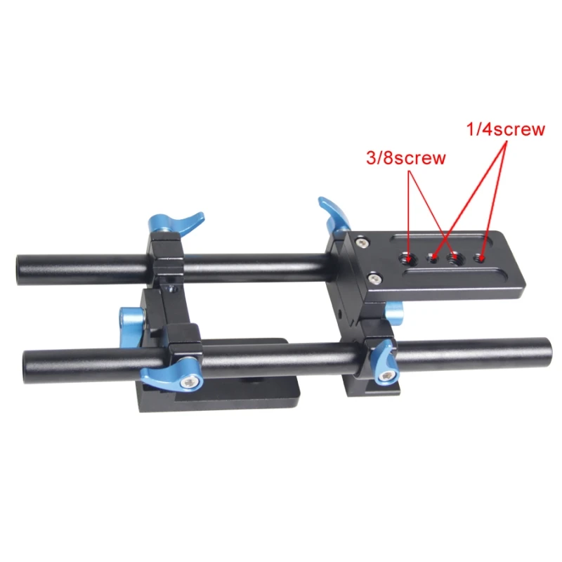 YEANGU YLG1005A 15mm Quick Release Rail Rod for SLR Cameras Aluminum Alloy Quick Release Rail Rod with 1/4 inch 3/8 inch Screw