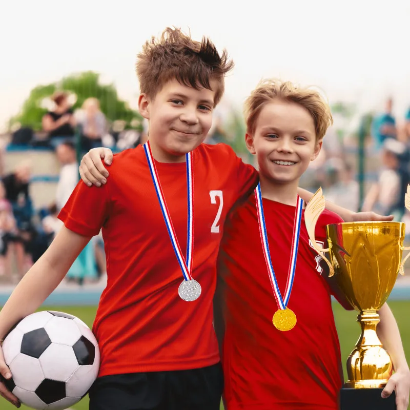 10 Stücke Kunststoff Gold Gewinner Medaillen Trophäe Kinder Spiel Sport Preis Auszeichnungen Spielzeug Für Kinder Geburtstag Party Gefälligkeiten Pinata Füllstoffe – Detail 4