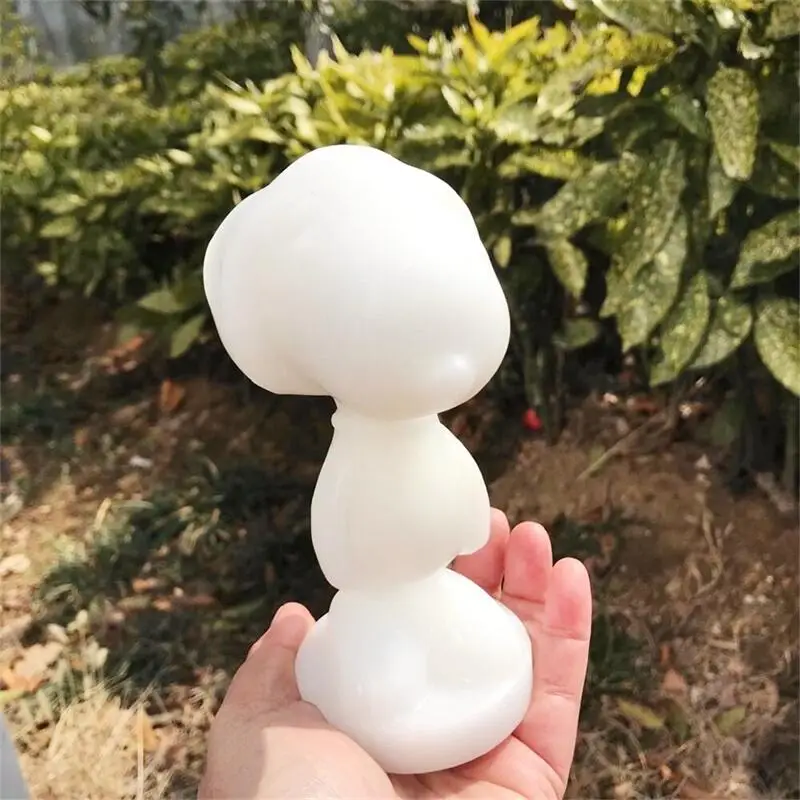 

14.5cm Natural White Marble Jade Cartoon Carving Crystal Quartz Hand Carved Craft Healing Home Decor Christmas Gift 1PCS