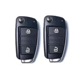 2 Button Replacement Flip Folding Remote Key Case Shell For Chery Tiggo 3 Fob Key Blank Cover