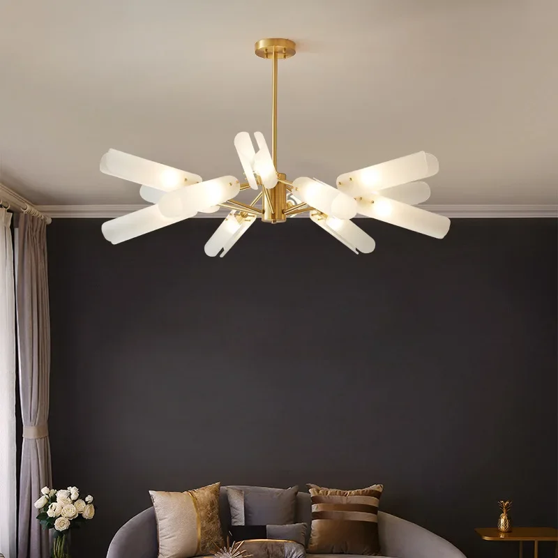 

Allcopper Nordic chandelier post-modern living room bedroom light dining room study personality creative atmosphere light luxury