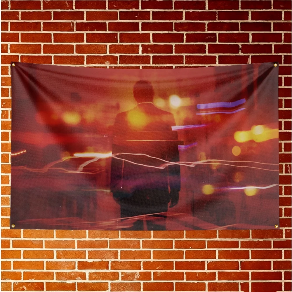 riverside Music Flag Banner For Fan Cave Watch Party Tailgate Gathering Indoor Outdoor Backyard Home Festival Ornament Supply