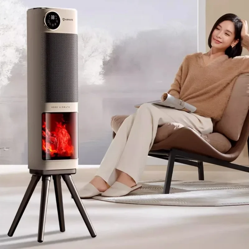 2100W Portable Heaters for Indoor Use Electric Fireplace Heater with 5D Realistic Flame, Safety Protection, Timer, Space Heater