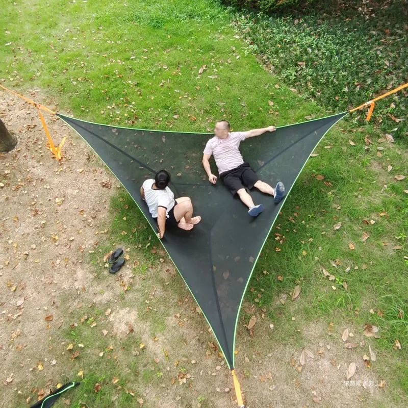 Triangle Sky Camping Outdoor Hammock Multi-person Bold Mesh