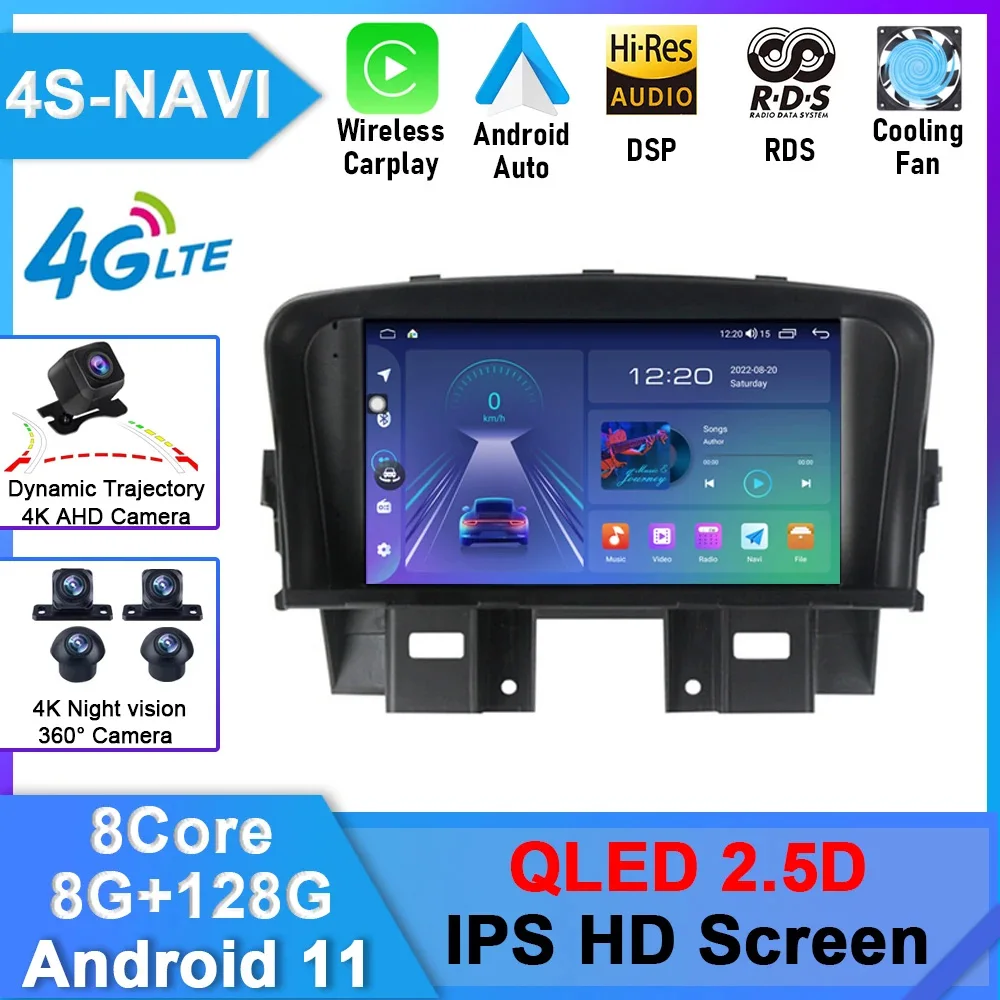 

Android 7INCH For Chevrolet Cruze 2008 - 2014 Car Radio Multimedia Video Player GPS Navigation Built-in Carplay+Auto BT RDS