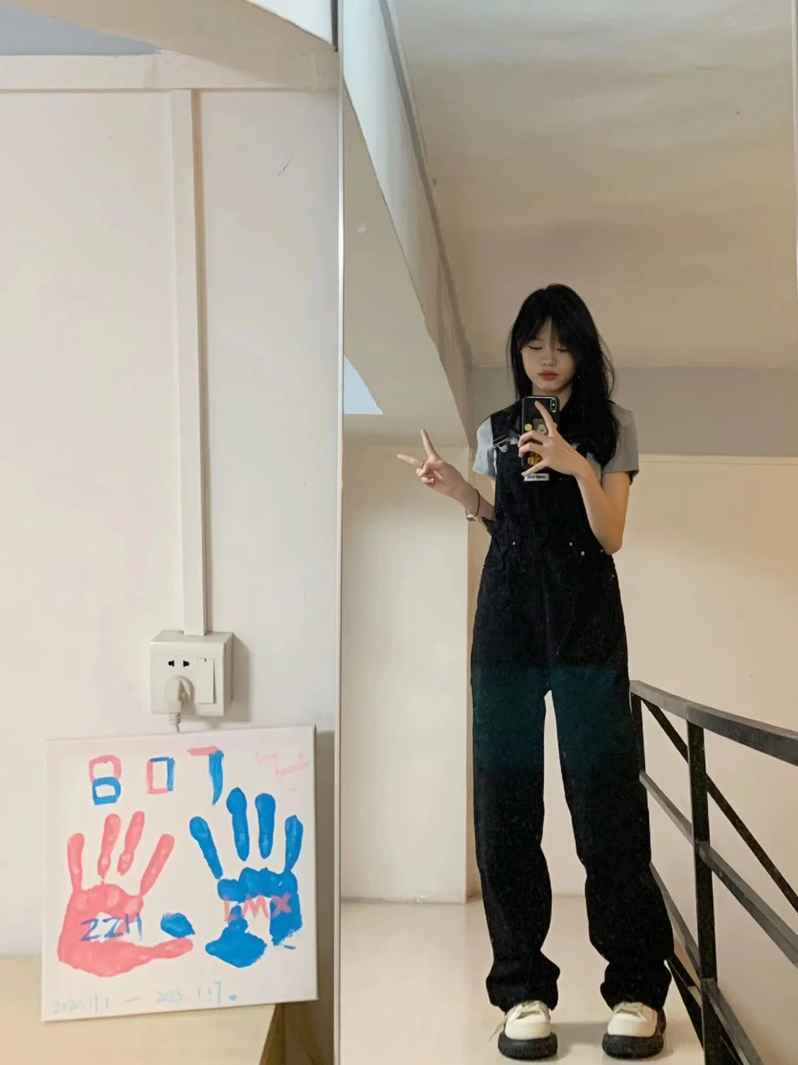 

Jumpsuits Women Contrasting Japanese Embroidered Yellows Student Reducing Denim Preppy Chic Summer College Comfy Drape Garment