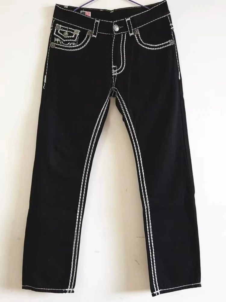 Pantalones vaqueros para hombre Y2K, ropa de calle holgada, pantalones vaqueros de pierna ancha, diseño con estampado de calavera y llama de dragón, moda Retro Hip Hop Harajuku para otoño