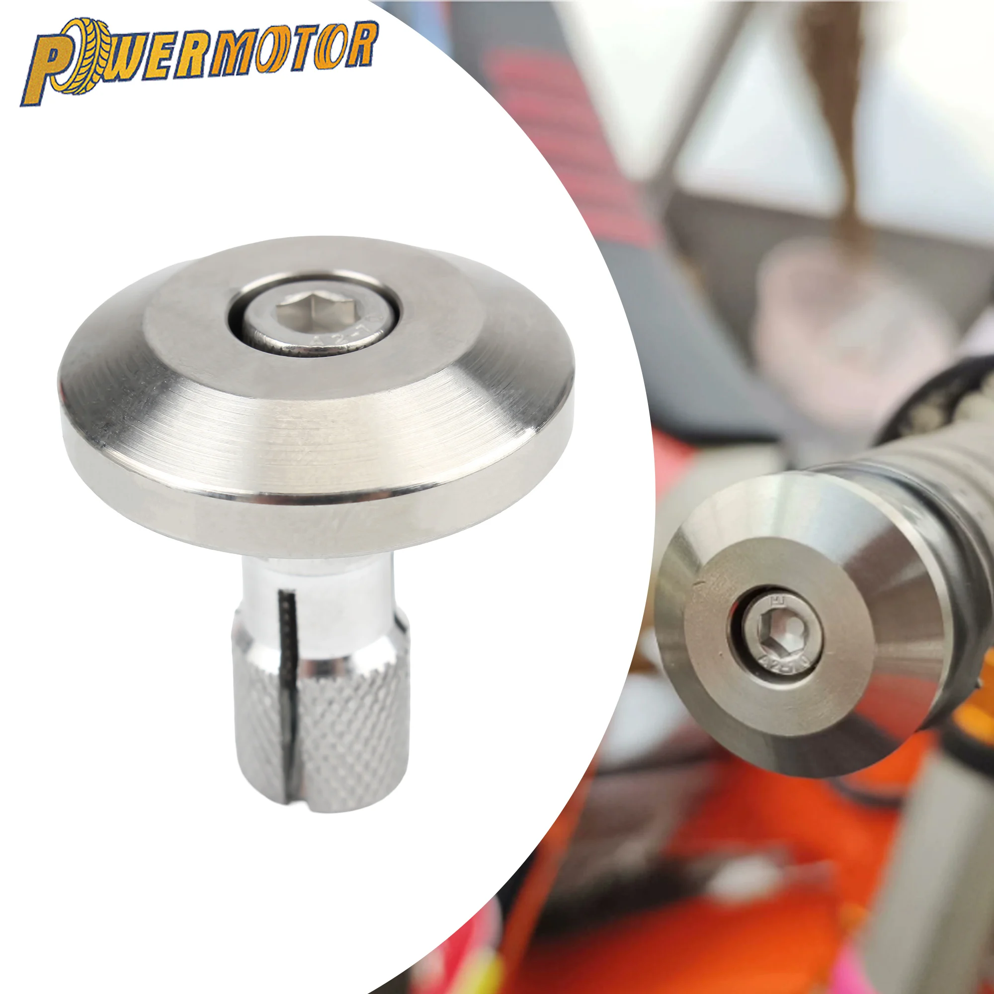 

2Pcs Motorcycle Grips Anti-Collision Plug Expansion Type Handle End Cap Stainless Steel Accessories Motocross Scooters Universal
