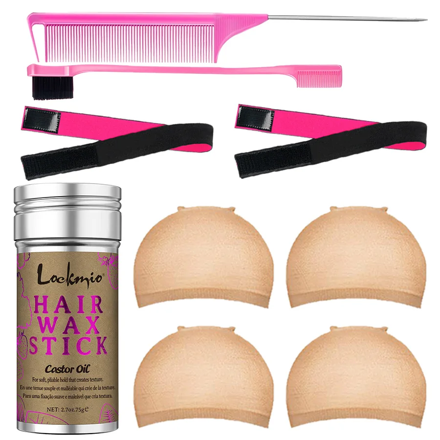 Palo de cera para el cabello, pomada sólida rota con acabado portátil de larga duración Natural con herramientas de peinado para todos los Hairtypes