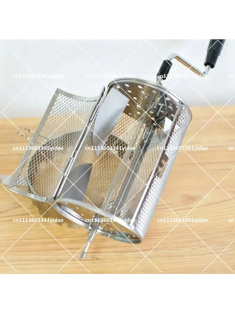 Manual Hand Crank Coffee Roaster Net Type for Green Coffee Beans Compact Home Use