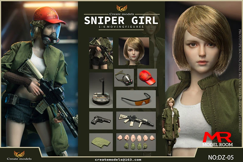 Createmodels DZ-05 DZ-06 1/6 Sniper Girls Songbird Lan Action