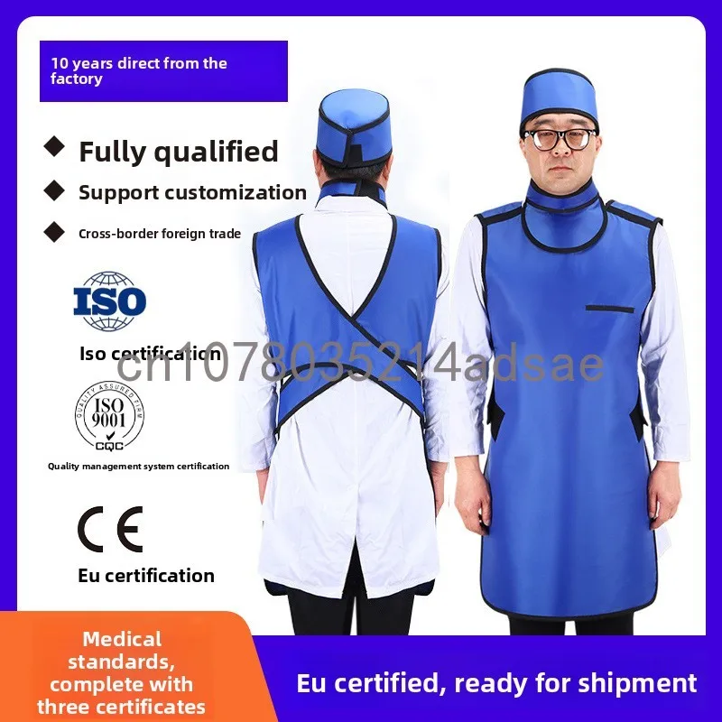 

X-Ray Radiation Protection Lead Rubber Suit Set, One-Piece Coverall & Apron, Anti-Contamination Clothing for Radiology