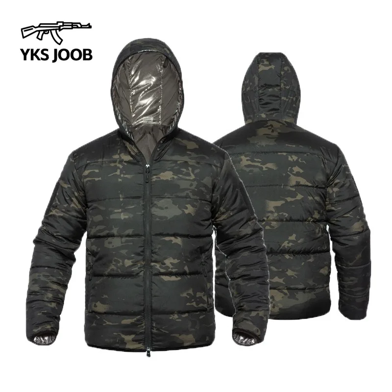 Parka cálida de camuflaje táctico militar para hombre, chaqueta impermeable a prueba de viento, resistente al desgaste, abrigo de caza para deportes