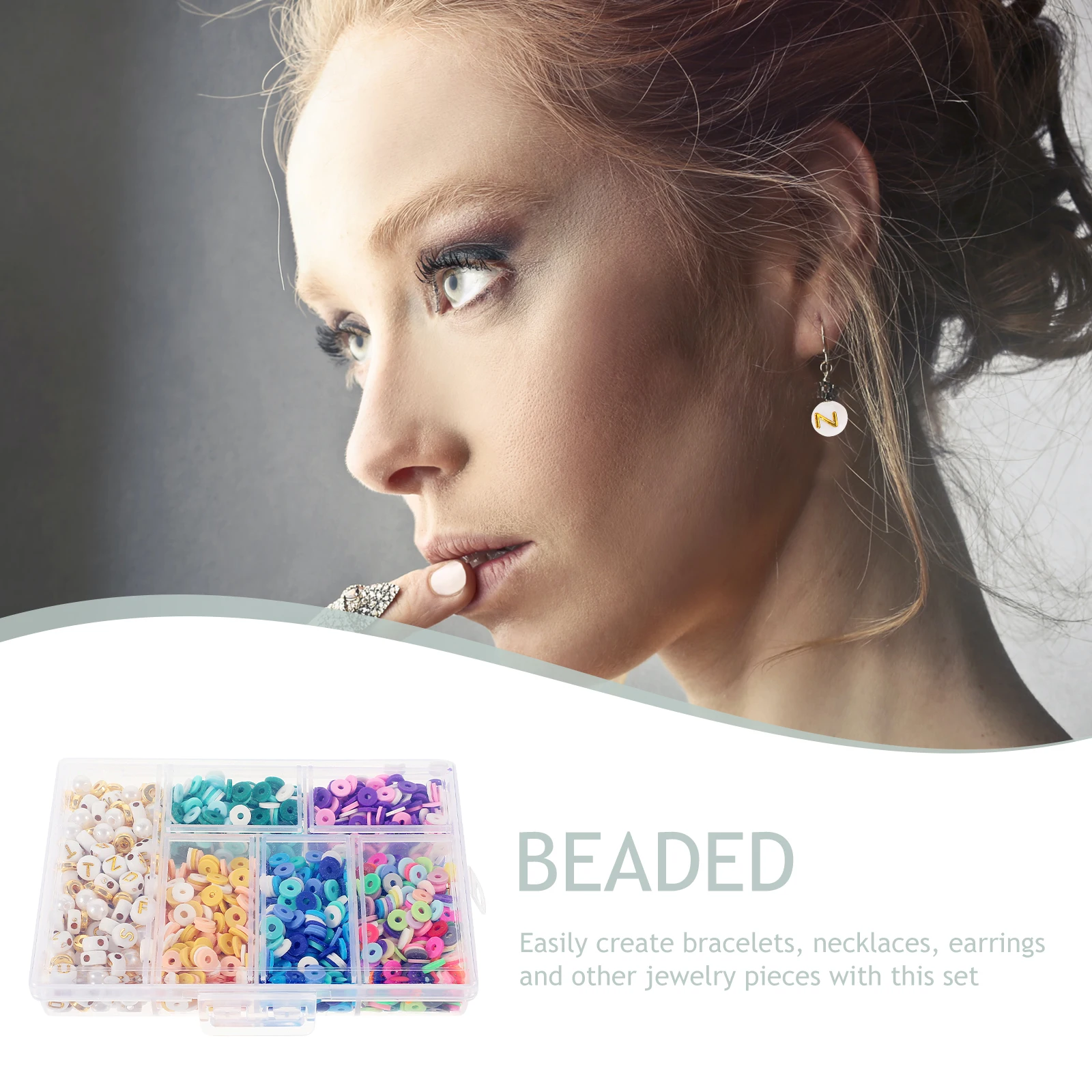 

Colorful 6 Grids Mixed Series DIY Polymer Clay Beads Jewelry Loose Beads for DIY Crafts Jewelry Accessories Spacer Bead