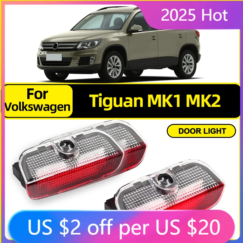 

GOLF 4 5 6 7 Hot 2026 для VW VOLKSWAGEN светодиодный проектор двери автомобиля Ghost Shadow Добро пожаловать аксессуары для VW Tiguan MK1 MK2 Scir
