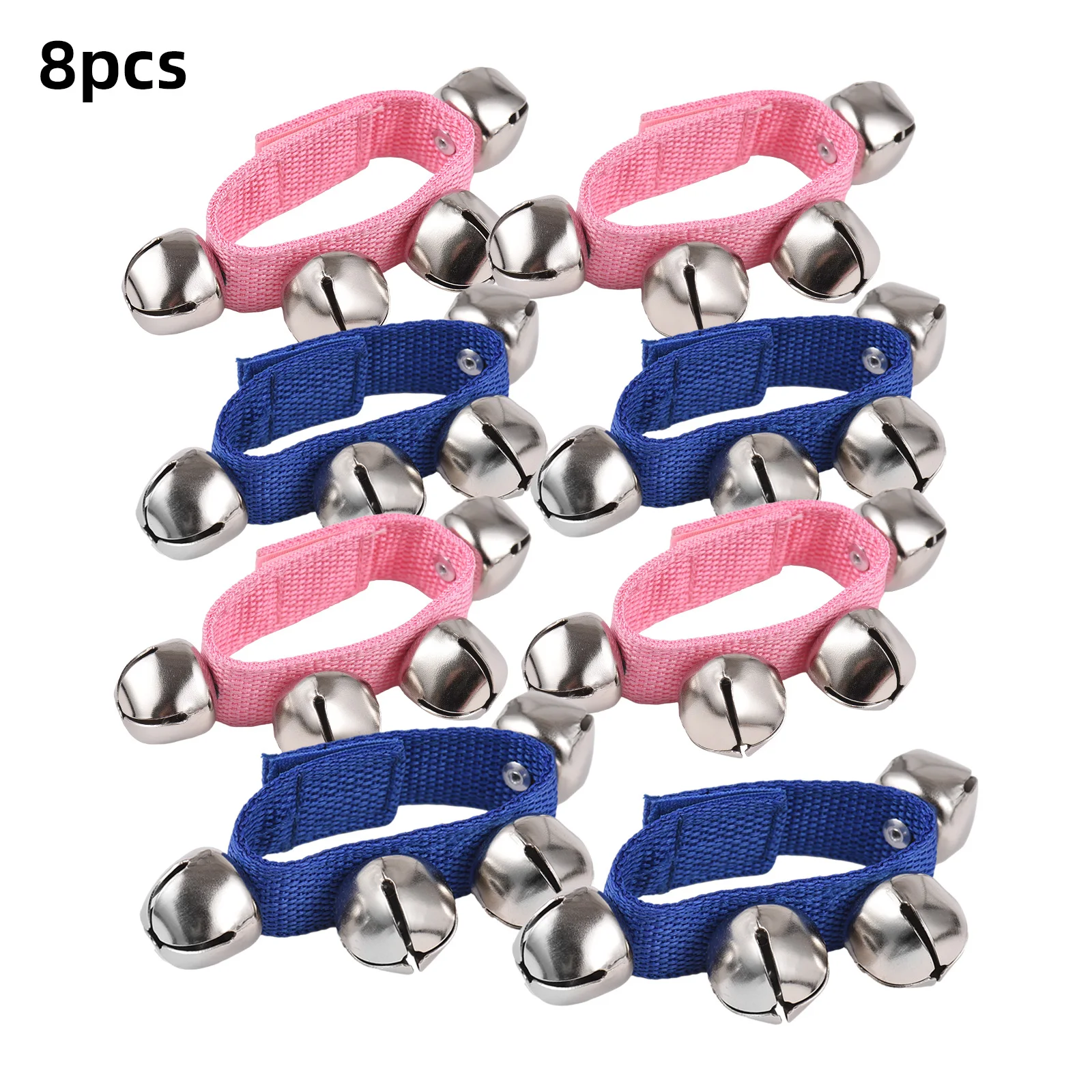 8 stücke Jingle Bells Handgelenk Glocken Musik instrument Weihnachten Handgelenk Glocke Percussion Musik Rhythmus für Schulmusik Partys Gefälligkeiten
