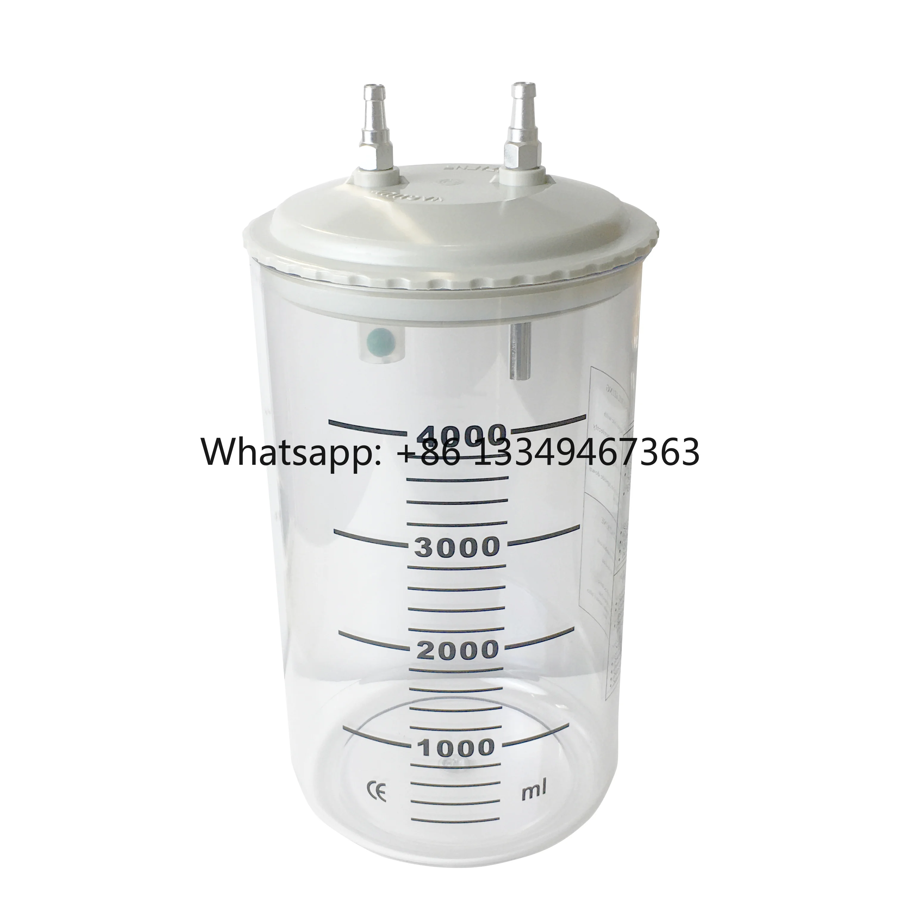Hospital Medical PP Disinfecting 1000ml 2000ml 4000ml 5000ml Jar Autoclavable Vacuum Suction Bottle for Waste Liquid Collection