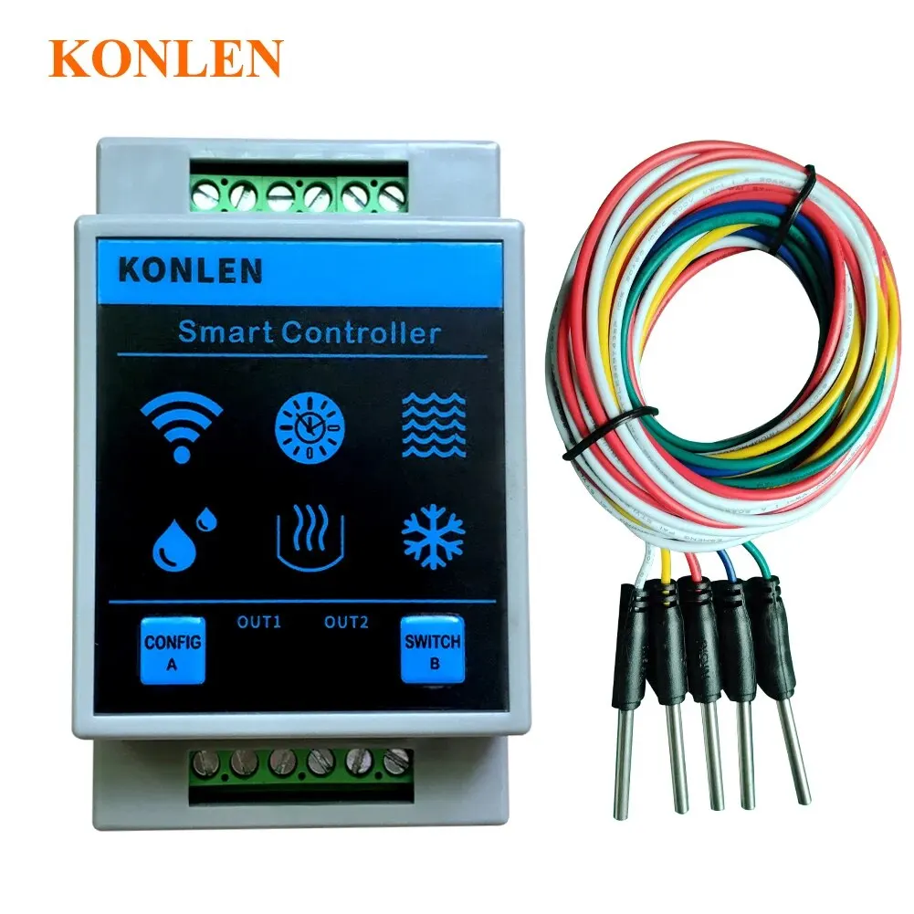 KONLEN Tuya Water Level Sensor WIFI Controller Smart Home Leakage Flood Alarm Leak Protection Overflow Pool Tank Flow Detector