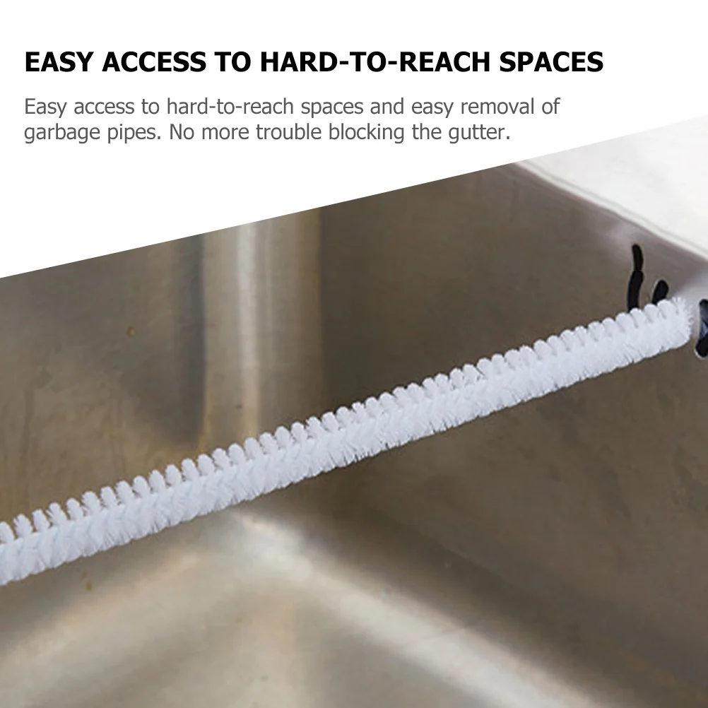 

3Pcs Drain Dredge Pipeline Hooks Premium Iron Nylon Sink Cleaning Brushes Slow Drain Remover Sewer Hair Clog Cleaner Tool