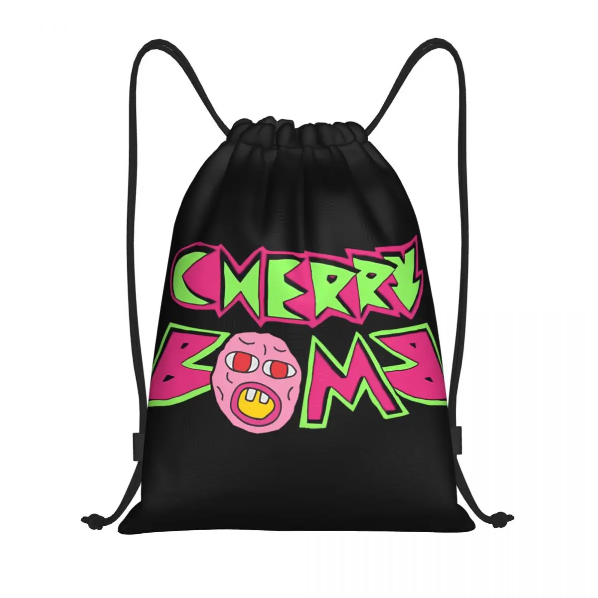 Cherry Bomb bolsas con cordón portátiles multifunción, bolsa deportiva para libros