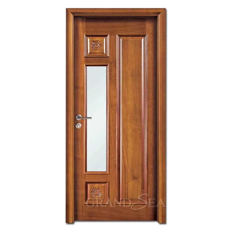 

Classic European Solid Wood Door With Glass for American House