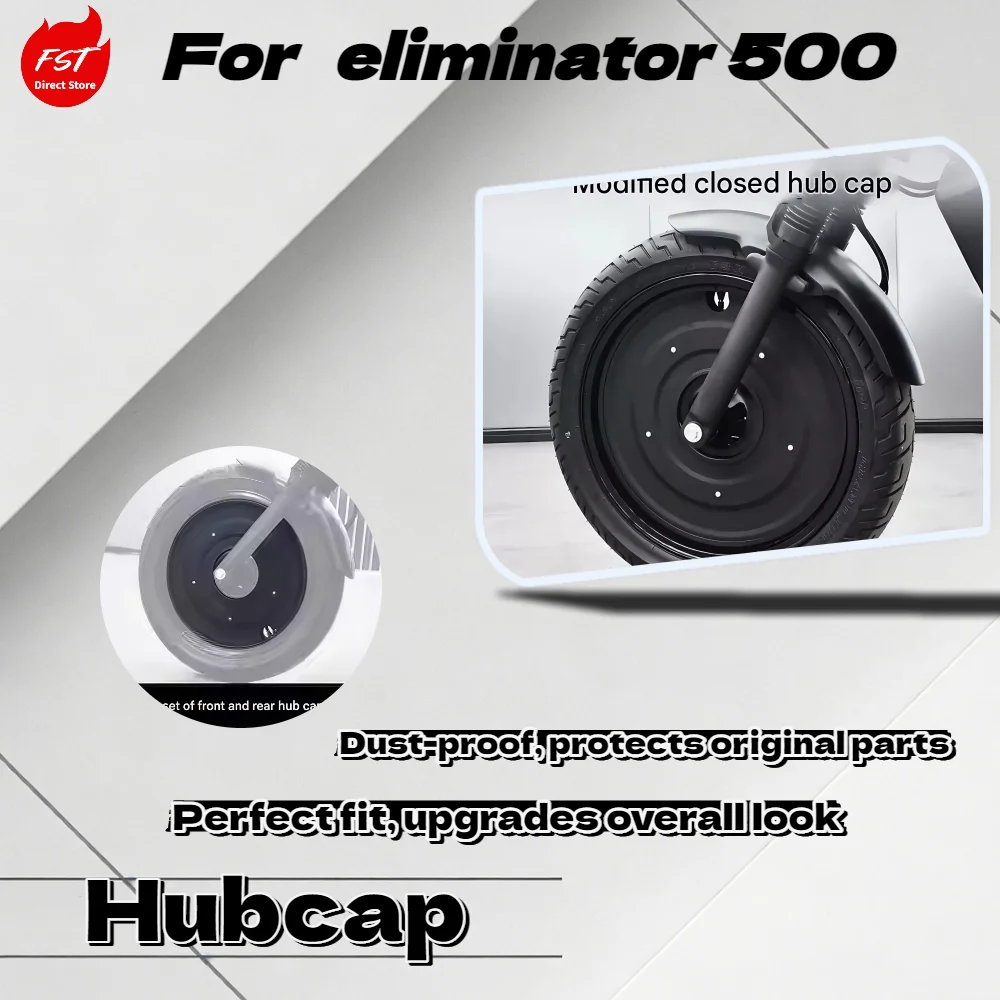 

For Eliminator 500 Full Closed Wheel Hub Cover Front Rear Rim Black Metal Decorative Kit