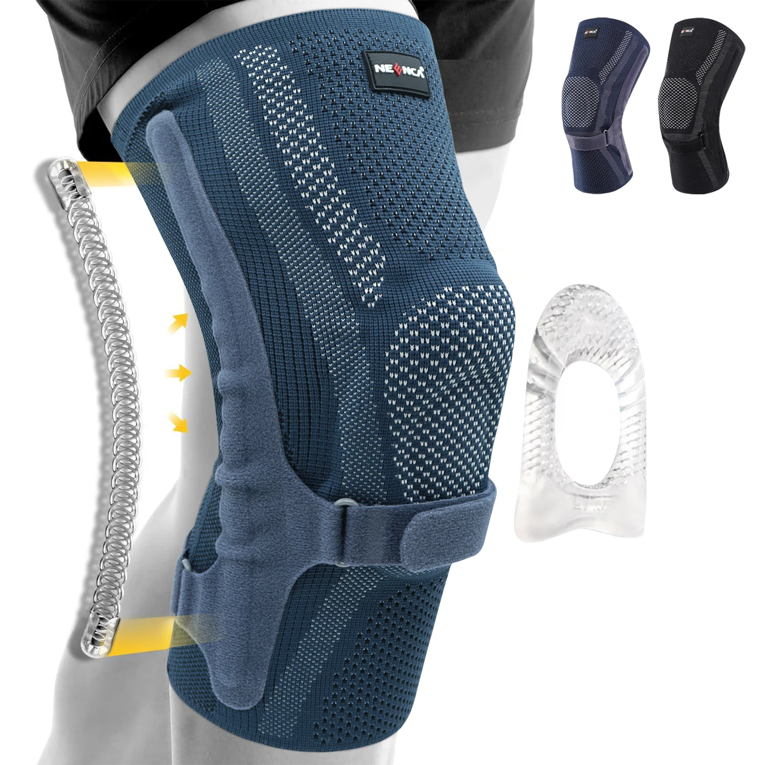 

NEENCA Knee Brace with Patella Pad & Side Stabilizers,Knee Compression Sleeve Support for Women and Men ACL/PCL, Running Sports