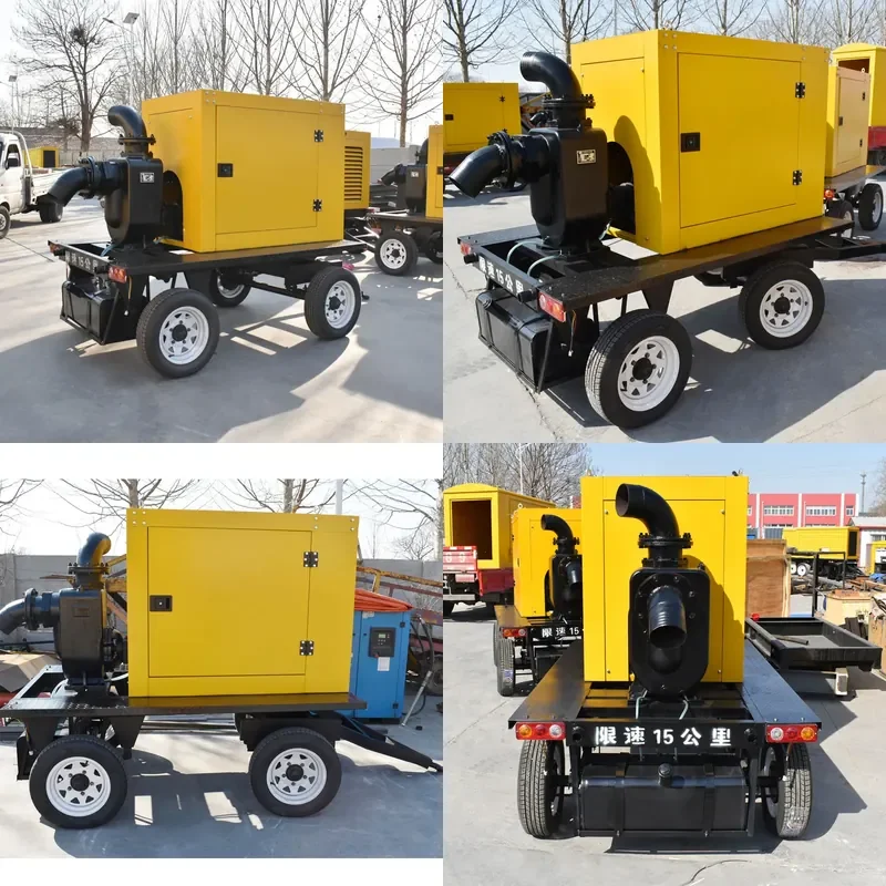 Large flow flood control and emergency water pump, underground garage drainage self-priming pump, flood control and drought