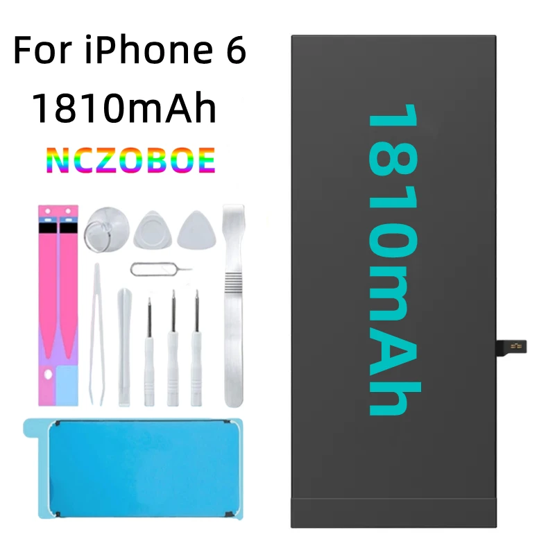 NCZOBOE Battery For iPhone SE 6S 7 8 Plus 12 11 X XR XS Pro Max Mini Mobile Phone Bateria For Apple SE2 6 S Plus  Free Tools