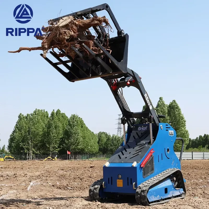 Cheap New Small Towable Backhoe Loader Earth-Moving Machinery Garden Trucking Mini Skid Steer Loader Front Loader EPA Engine