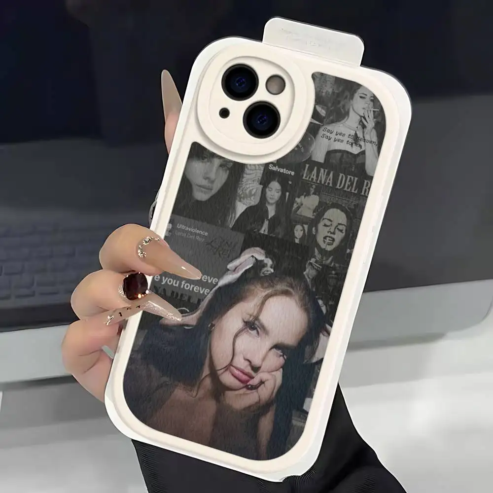 Singer L-Lana Del Rey Soft Leather Phone Case For Iphone 13 15 Pro Max 12 Mini 11 14 16 Plus Covers