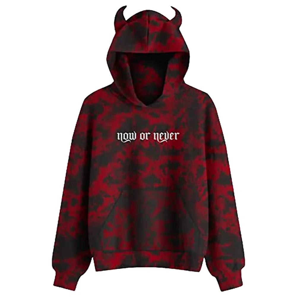 XPLR Colby Brock Horns Red Tie Dye Shatter Pullover Sam and Colby Hoodies Sweatpants Funny Clothes Pants High quality Sweatshirt