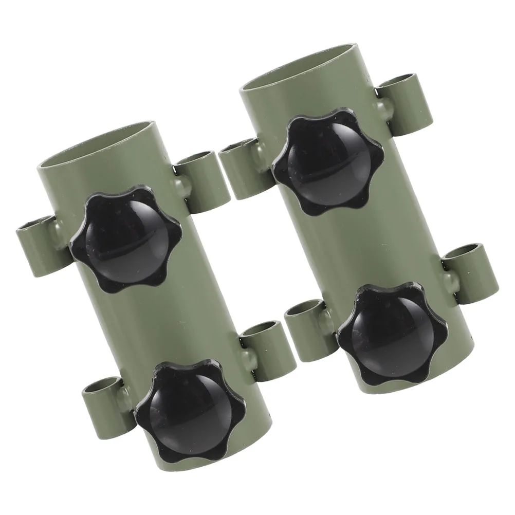 

2Pcs Tent Pole Holder Stand for Canopy Awning Balcony Patio Umbrella Base Steel Fix Camping Outdoor Accessories