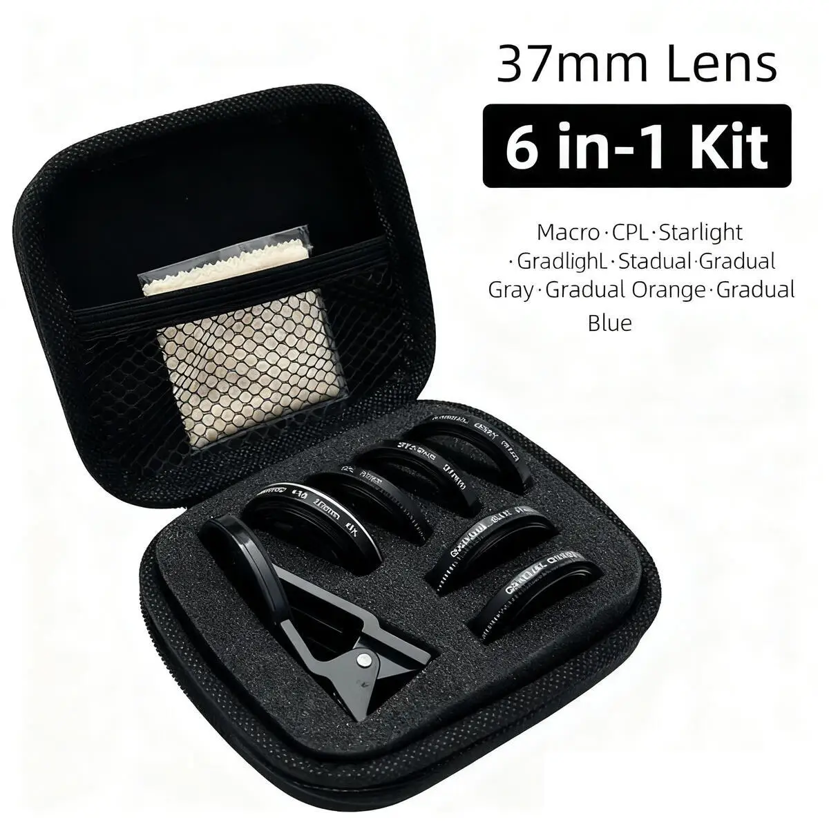 For Blue Light, Water Tank, Sea Scenery, Mobile Photography, Color Enhancement, Coral Filter 6-In-1 Set