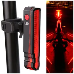 Bike Rear Light Line Warning Lamp Waterproof Seatpost LED Light USB Rechargeable MTB Road Bicycle Taillight