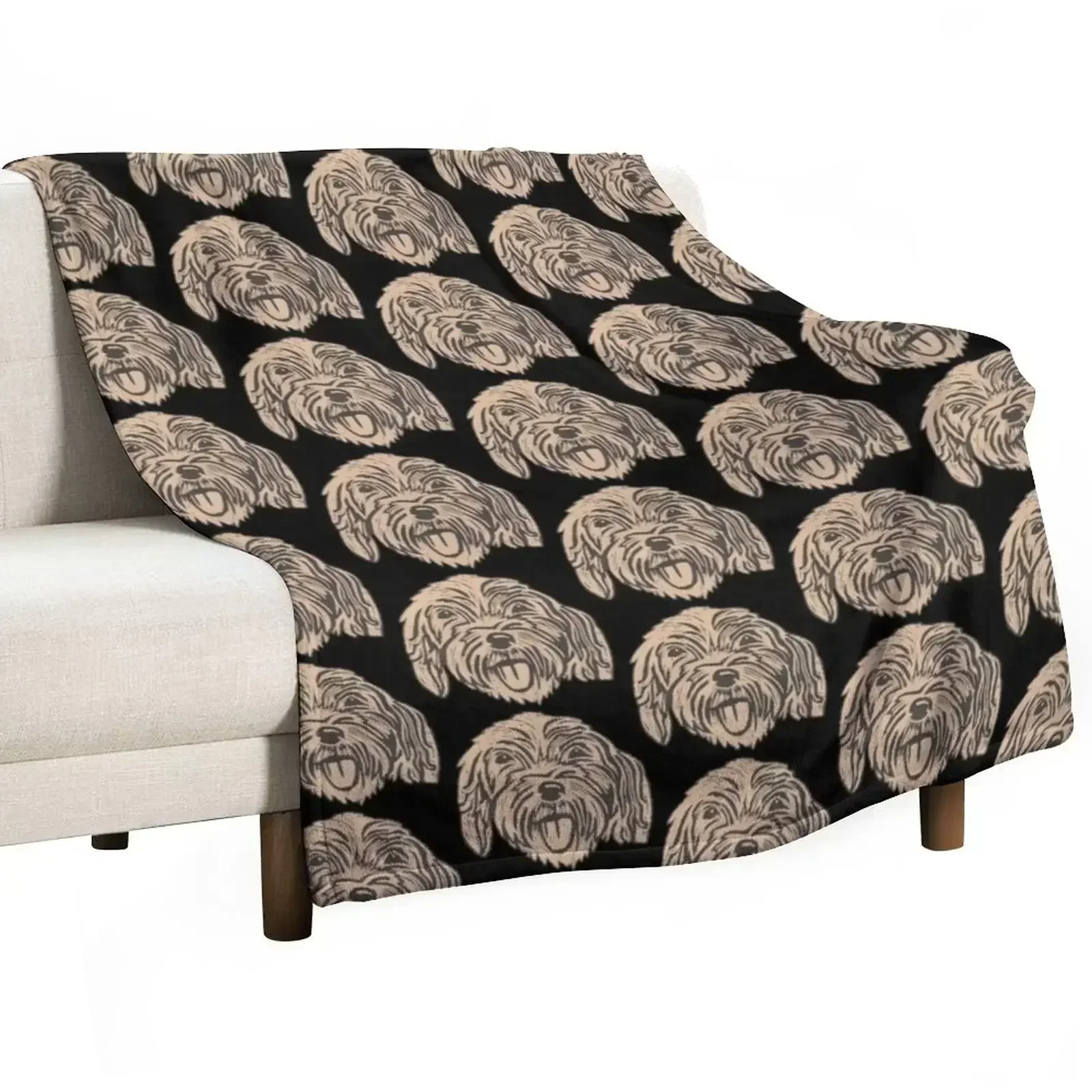 Crazy Cockapoo Throw Blanket Sofa Quilt funny gift Decorative Throw Shaggy Beautifuls Designers Blankets