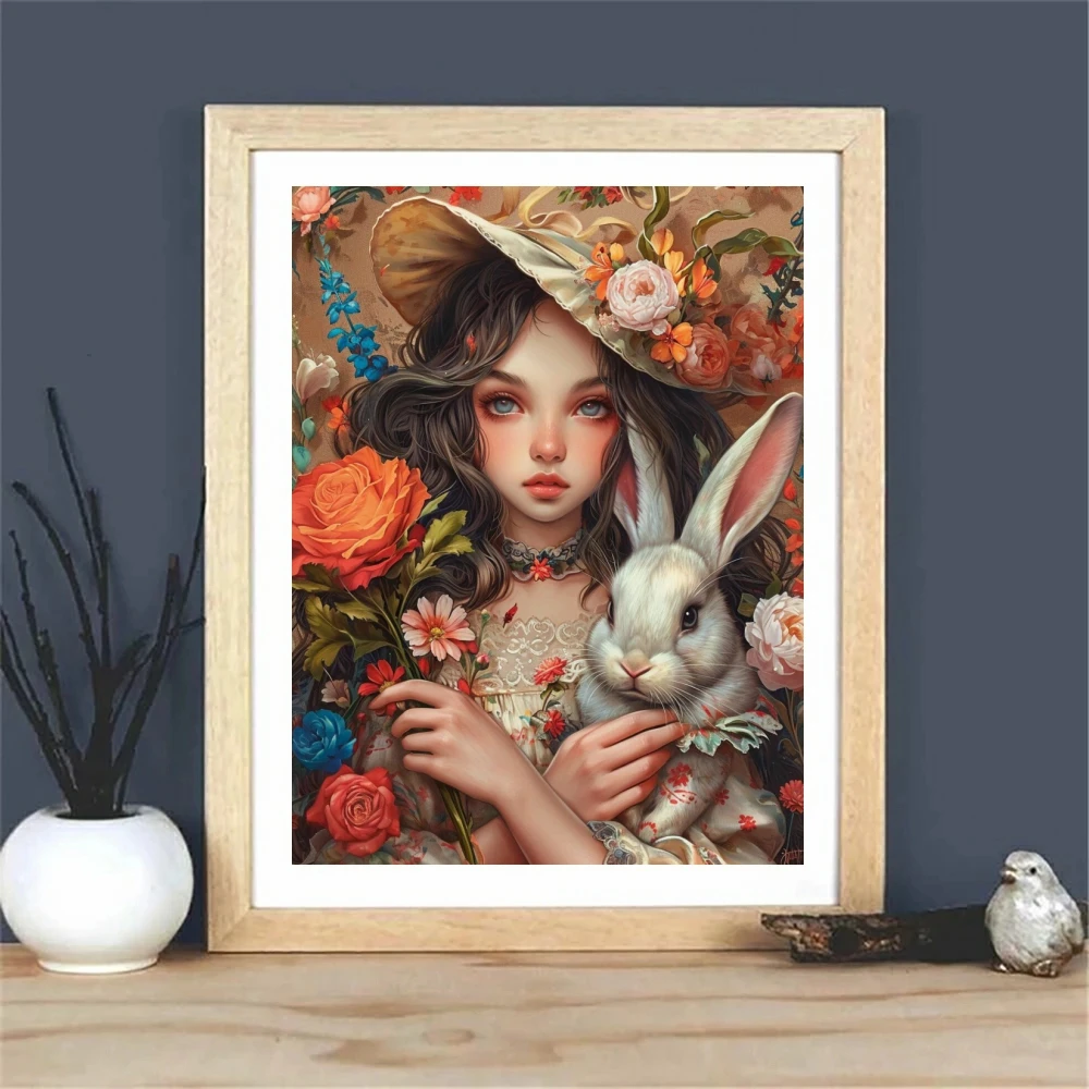 Alice in Wonderland 5D DIY Diamond Painting Embroidery Cartoon Girl Art Cross Stitch Mosaic Rhinestones Home Decor Children Gift