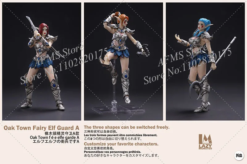WOW 1/12 Scale Collectible Figure Oak Town Fairy Elf Guard Adventure World Battle Doll 6inch women Action Figure Soldier Model