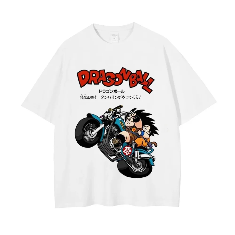

Anime Dragon Ball Brand Graphic T Shirts Men's Clothing Summer Harajuku Oversized Loose Cotton Women's Short Sleeve Tee Top