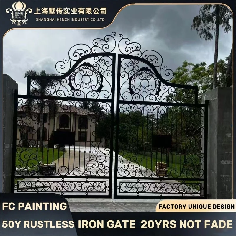 Wrought Iron Driveway Gate Design For Sale
