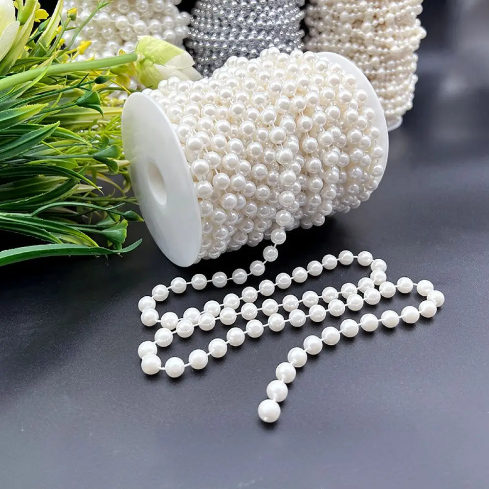 Handmade Pearl Bead Garland For Wedding Party Decoration DIY Craft Supplies Flexible String Chain Ornament
