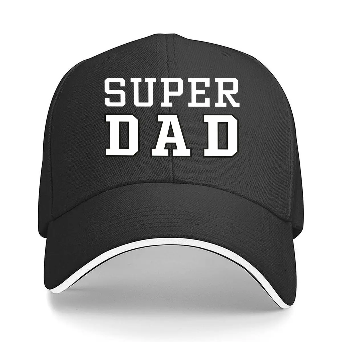 Super Dad Bold Varsity Lettering Hip Hop hat Fashion Outdoor Sports Sandwich Baseball Cap