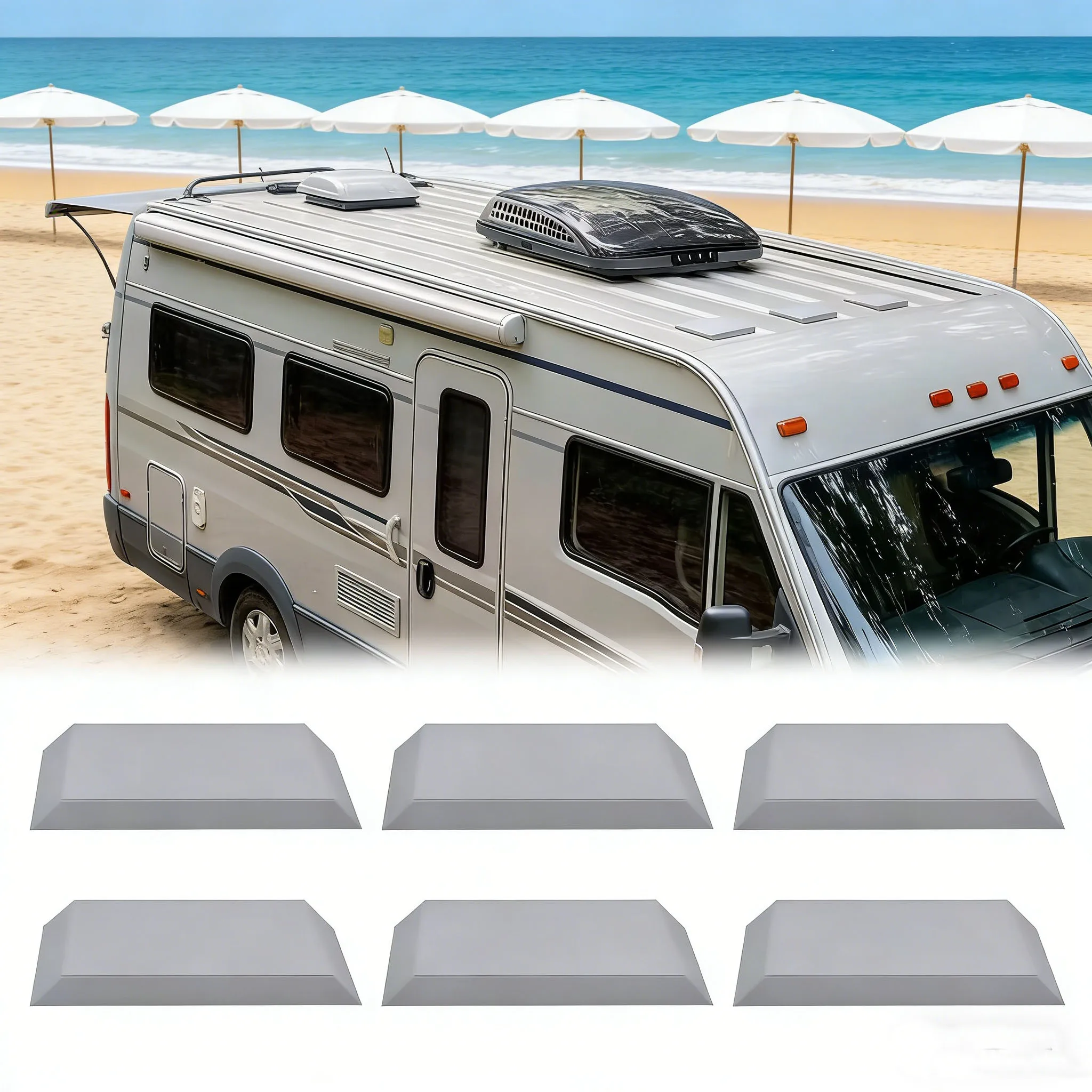 2/6/12Pack Roof Vent Skylight Infill Profile for Fiat Ducato Citroen Relay Boxer Camper Van Maxxair RV Accessories